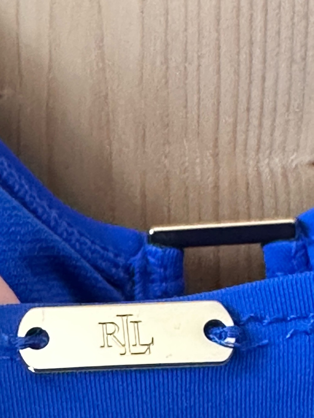 Lauren Ralph Lauren Women’s One Piece Ruched Royal Blue Swimsuit Size 8 - Picture 4 of 6